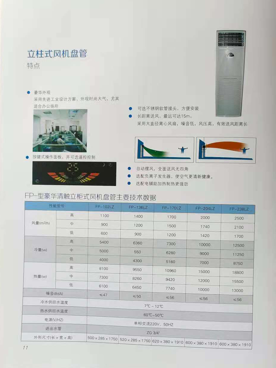 立柱式風(fēng)機(jī)盤管